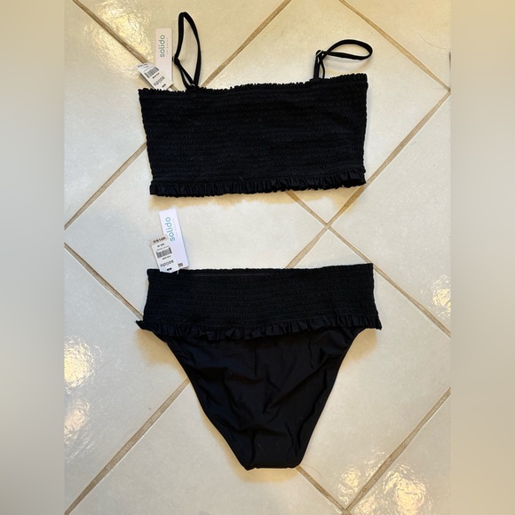 NWT Black Solido Two Piece Bikini - Picture 4 of 5
